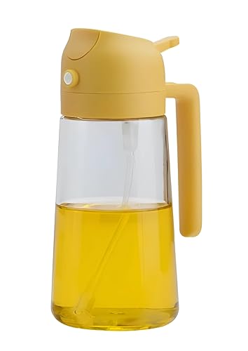 Pulverizador de Aceite 2 en 1 de Vidrio, Spray y Goteo, Dispensador con Tapa Antigoteo y Sellado Hermético, para Freidora de Aire, Barbacoa y Ensaladas (Melocoton) Pulverizador de Aceite 2 en 1 de Vidrio, Spray y Goteo, Dispensador con Tapa Antigoteo y Sellado Hermético, para Freidora de Aire, Barbacoa y Ensaladas (Melocoton)