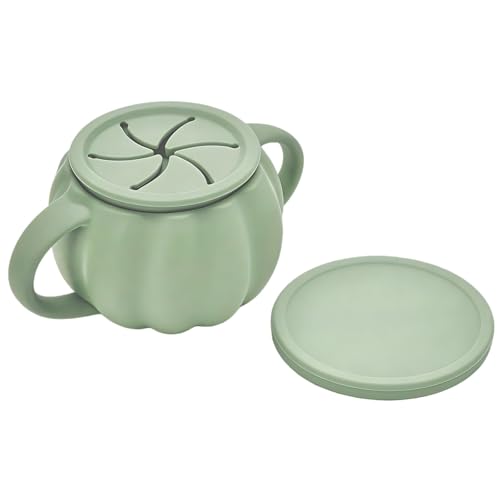 Onyucean Toddler Snack Cups with Lid Spill Proof, Reusable Snack Containers with Lids for Baby Toddlers On the Go, BPA Free Silicone Snack Cup, Removable, No-Spill, Dishwasher Safe