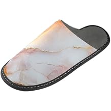 Memory Foam Slippers Slippers For Teen Girls Marble White Peach