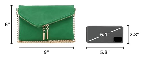 Image of FashionPuzzle Envelope Wristlet Clutch Crossbody Bag with Chain Strap