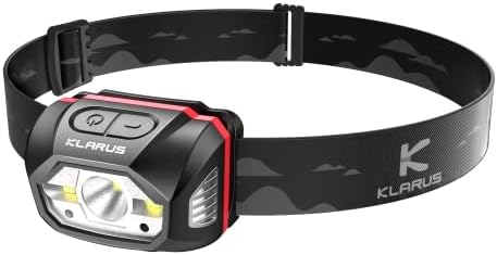 klarus HM1 Head Torch Rechargeable, Led Super Bright Headlamp, 440 Lumens 70 Hours Max Runtime, 1800mAh Battery IPX6 Waterproof for Running Lights