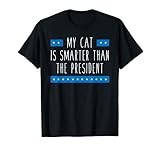 my cat is smarter than the president funny stars - maglietta per animali domestici maglietta