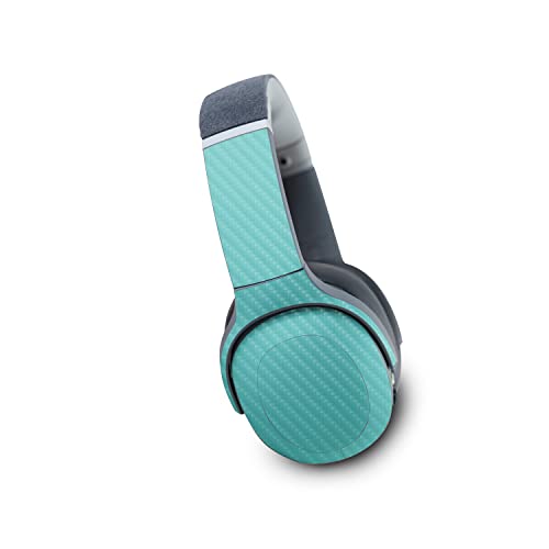 Image of MightySkins Carbon Fiber Skin Compatible with Skullcandy Crusher Evo Wireless - Solid Turquoise | Protective, Durable Textured Carbon Fiber Finish | Easy to Apply