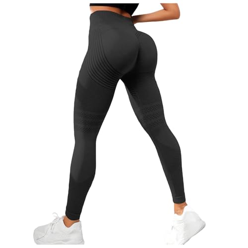 Legging Anti Cellulite Femme Compression 3D Minceur Leggings Femme Taille Haute sans Couture Push-Up Opaque Yoga Fitness Pantalon Sport