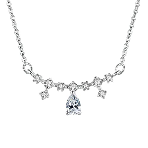 Collier en argent pour femme orné d'une maille élégante et zircone pure