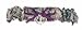 Camouflage Dark Purple Satin Wedding Toss Bridal Garter - Double Heart Charm