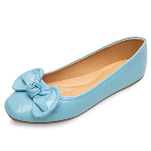 Sixth Street Womens Casual Comfortable and Lightweight Ballerina Ballet Flats-Blue-(Size-37) (B0B7XHZ52C) Amazon Price History, Amazon Price Tracker