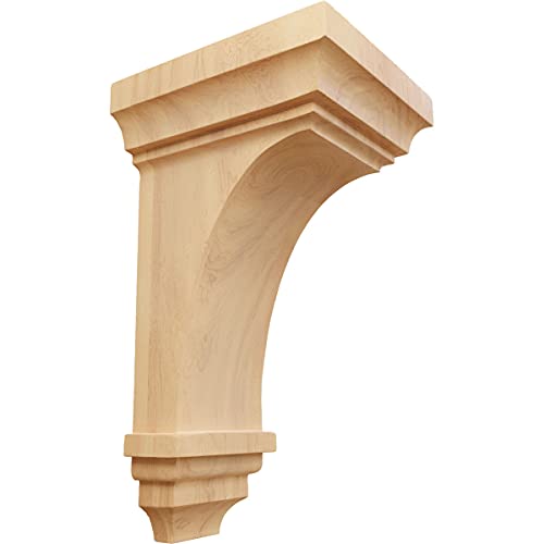 Get Discount 70% Price Ekena Millwork CORW06X06X12JERO Large Jefferson Wood Corbels, 6"W x 6 3/4"D x 12"H, Red Oak