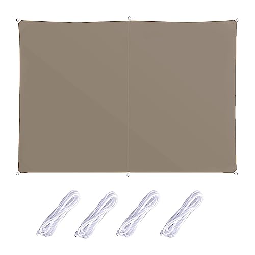 Toldo Rectangular para terraza y jardín de 1x2.8m con protección solar y cuerdas 2