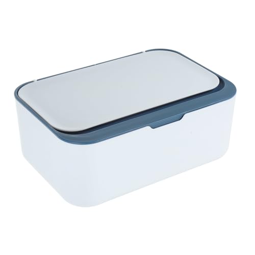 BESPORTBLE Caja Dispensadora de Toallitas Recargable de Gran Capacidad Contenedor para Toallitas Húmedas y Secas Dispensador Portátil y Ligero para Hogar Coche y Viaje Color Azul Oscuro