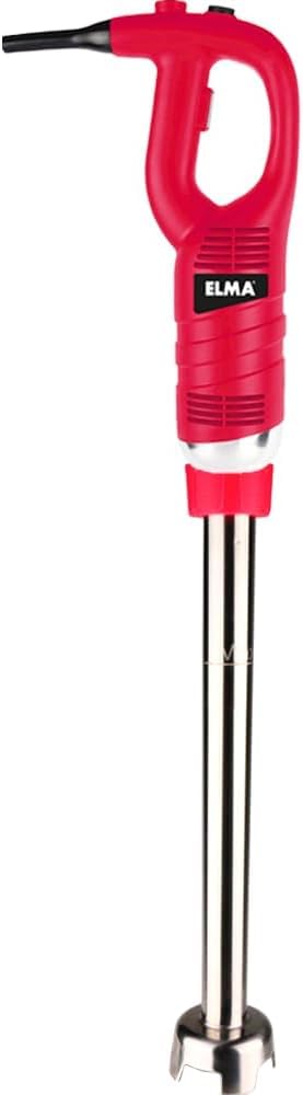 Elma Professional Hand Blender, Stainless Steel Shredder Arm 40 cm Removable | Powerful Motor of 450W, Variable Speed, Ideal for Hospitality and Industrial Kitchens, Red