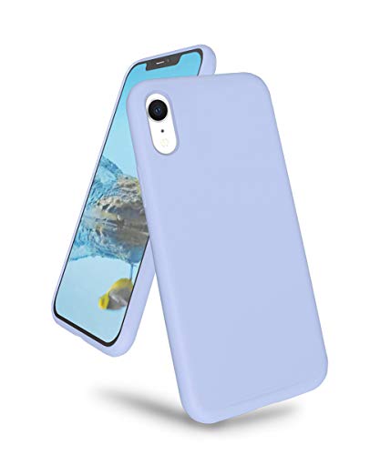 Coque iPhone XR violet clair silicone liquide : fini les rayures et les chutes