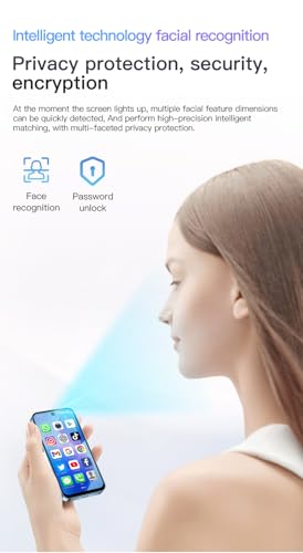 Mini Smartphone Android 12 débloqué avec reconnaissance faciale et écran 3.88" - 5