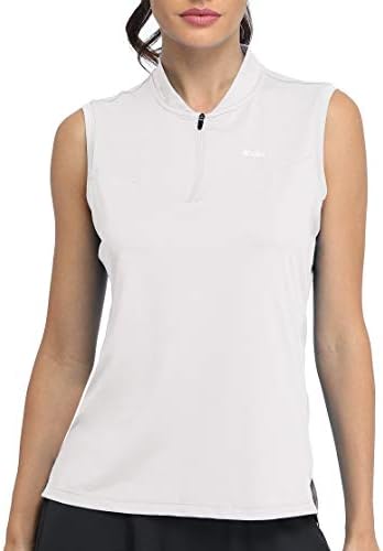 Willit Women’s Sleeveless Golf Polo Shirts Tennis Sports Tank Lightweight Quick Dry UPF 50+ Athletic Shirts