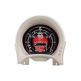 Tachimetro LCD da 7 pollici con schermo rotondo, compatibile con Fiat 500 2007-2024, strumento digitale for pannello di pilotaggio virtuale