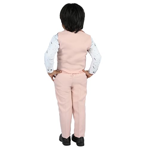 Image of Kids Ethnic Suit Set I 3 Piece Party Suit for Boys | Kids Suit Set Shirt, Pant & Waistcoat I Birthday Boys Party Dress