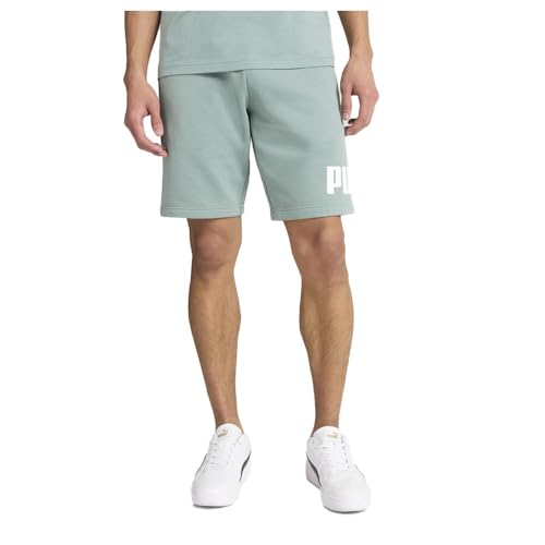 PUMA Mens Essentials Logo Short Fl 10 Inch Us Casual Bottoms Casual - Green3
