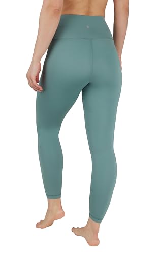 Yogalicious Womens High Waisted Leggings Squat Proof Workout Running Yoga Pants - Chinois Green Lux 25" - Medium - Thumbnail 4