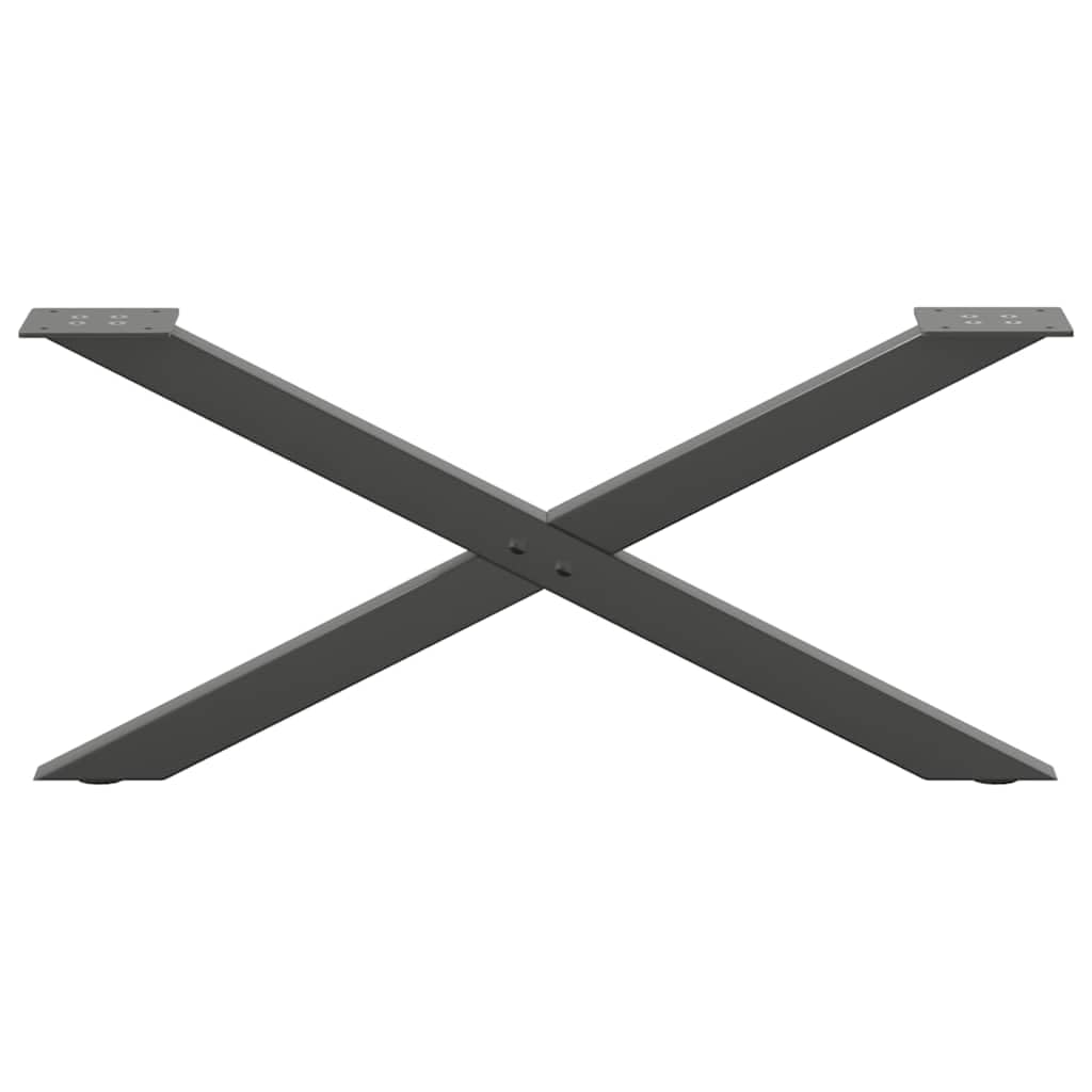 Nogi stolika kawowego X 2 sztuki antracyt 70 x 30-31 cm stal | Wstępnie wywiercony wspornik, w zestawie śruby, regulowane nóżki, nowoczesny geometryczny design