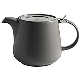 Maxwell & Williams AY0297 Tint Teekanne aus Porzellan, Dunkelgrau, 1200 ml