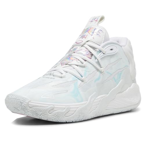 PUMA Mens Mb.03 Iridescent Basketball Sneakers Shoes - White - Size 13 M2