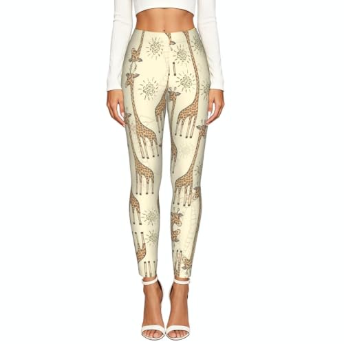 Leggings de jirafa pantalones cómodos sin transparencias para mujer gym 2