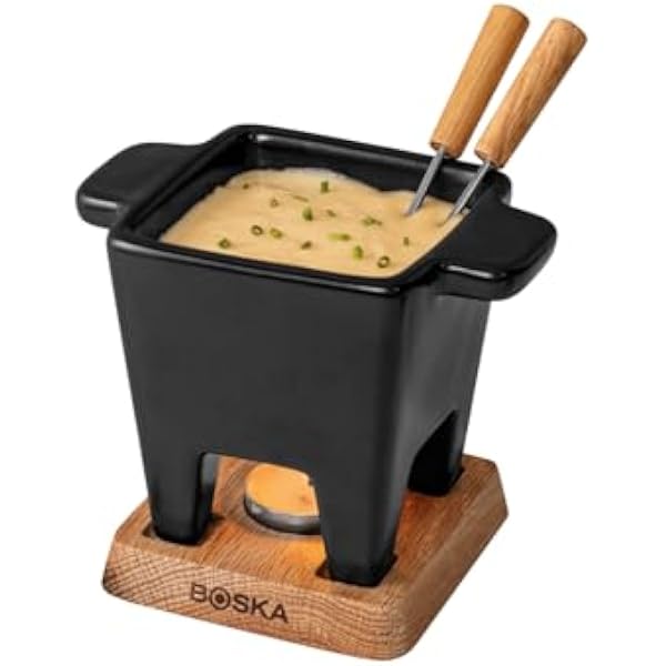 Boska Tapas Nero Zestaw do fondue – do 200 ml fondue serowego – 300 ml