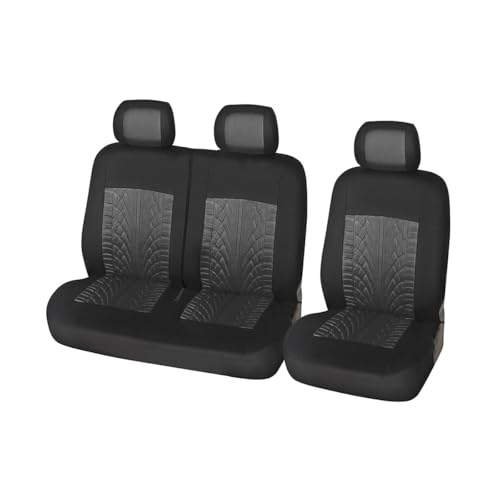 Adunsiaoto Fundas De Asiento para Furgonetas, Funda De Asiento De Camión 2+1 para Conductor Individual Y Pasajero Doble, Fundas Coche Asientos Accesorios Universales para SUV Camión Transportar