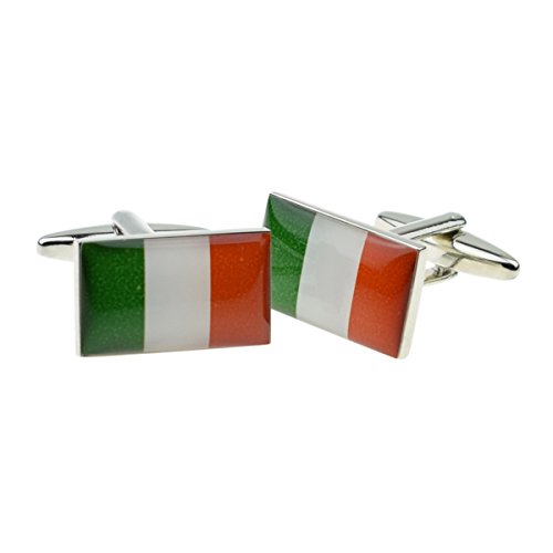 Mancuernillas para hombre bandera irlandesa miniatura 1