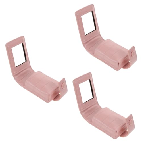 Pochette avec miroir Healeved : lot de 3 étuis de maquillage compacts rose douce