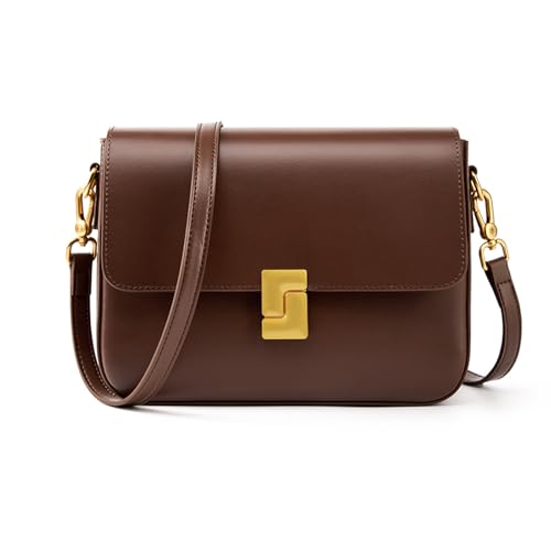 MoreFarther Shoulder Bags for Women, Genuine Leather Crossbody Purses Vintage Handbags-Adjustable...