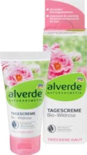 alverde NATURKOSMETIK - Crema giorno con rosa selvatica, 1 x 50 ml