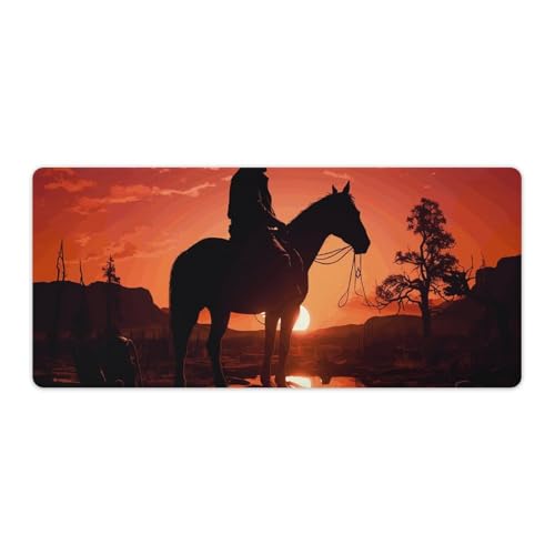 Tapis d'écriture imperméable Cowboy West pour le bureau et la maison