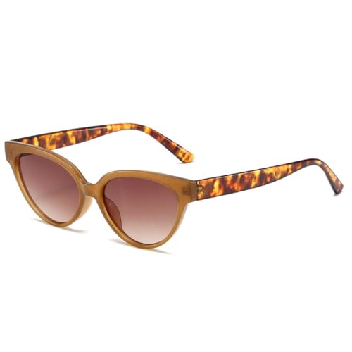Lunettes de soleil sport œil de chat couleur thé pour course à pied