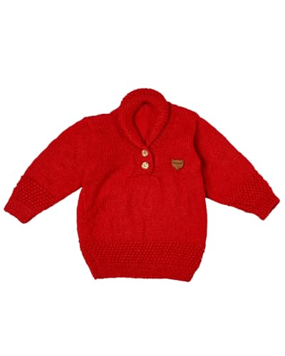 Image of Handmade Winter Wear Woolen High Neck Pullover Sweater for Baby Boys and Boys