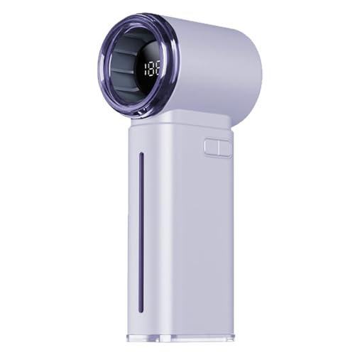 Ventilador de alta velocidad, ventilador portátil de turbo portátil, Ventilador personal portátil recargable de turbo ajustable, Herramienta de enfriamiento de alta velocidad con pantalla digital, spr