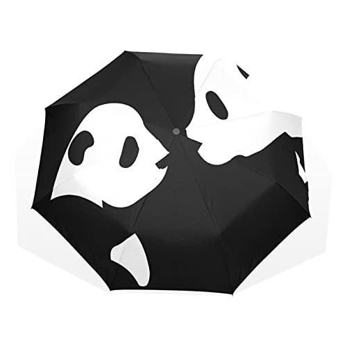 Parapluie 3 plis panda coupe-vent et pliable pour voyage
