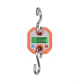 Digitale Hängewaage, 150 kg, doppelte Genauigkeit, elektronische digitale Hakenwaage, Gepäckwaage, Kranwaage mit Edelstahl-Haken, unterstützt 2 Messeinheiten