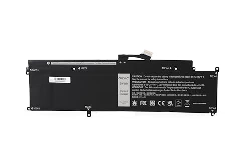 CRLYLC 34Wh XCNR3 Batterie pour Dell Latitude 13 7370 13 E7370 Ultrabook Serie XCNR3 0XCNR3 WY7CG MH25J CV4PN N3KPP XCNR3 P63NY 2 Zellen 7,6V Battery