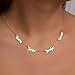 Personalized Name Necklace with Curb Chain, 18K Gold Plated Handmade Custom Family Choker Customized Child Nameplate Necklace Mother's Day Jewelry Gift for Mom, Wife (4 Names Necklace)