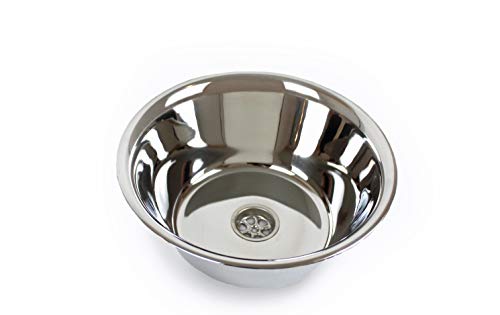 Edelstahl Wohnmobil Spülbecken Camping Spüle Waschbecken 24 cm Ø...