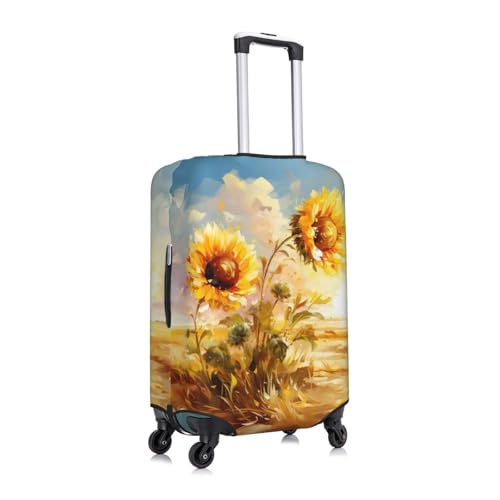 Blooming Sunflower Print Luggage Cover Suitcase Protector Anti-scratch Fits 18-32 Inch Trolley Case3