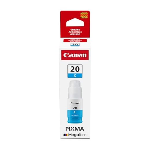 Canon GI-20 Cyan Ink Bottle, Compatible to PIXMA G6020 and G5020 MegaTank Printers