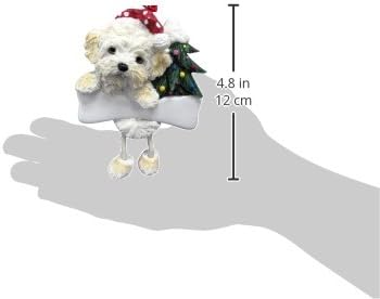 Miniatura 3 de Shihpoo Adorno con patas colgantes únicas pintadas a mano y fácilmente personalizadas, adorno de Navidad