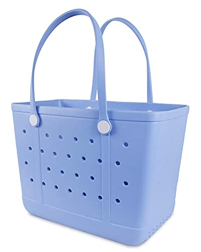 Image of Beach Bag X Large Rubber Tote Bag, Waterproof Washable Open for Women Croc Bag Hand Bag for Beach Pool Yoga