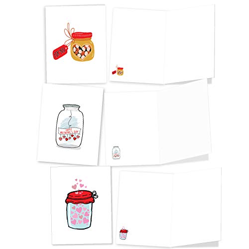 The Best Card Company - 20 Cute Boxed Cards (4 X 5.12 Inch) - Assorted Blank Set (10 Designs, 2 Each) - Love Jar Am3183Ocb-B2X10 #TOP4