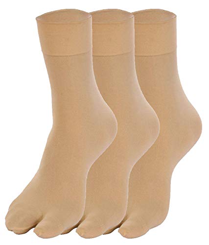 missby Ultra-Thin Nylon Summer Skin Thumb Ankle Length Socks For Women/Girl's (3 Pairs)-picture-42