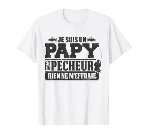 Hombre Abuelo Pescador Día del Padre mejor abuelo del mundo Camiseta