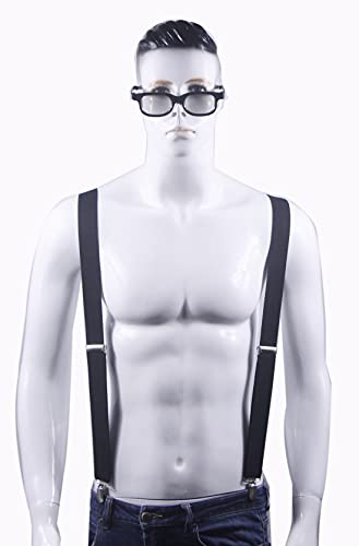 Image of Adjustable Elastic Suspenders for Men's and Women's with X Back Suspenders for Casual & Formal