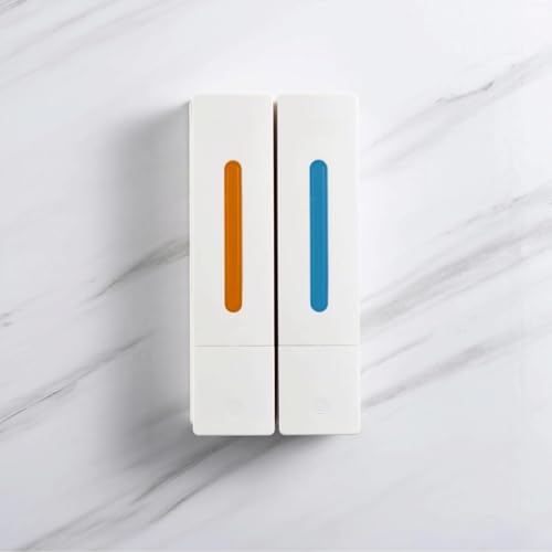 Dispenser di sapone da parete, disinfettante manuale per le mani e bottiglia di sapone liquido, pompa a pressione non perforata, per casa, ufficio, cucina e bagno, facile da ricaricare